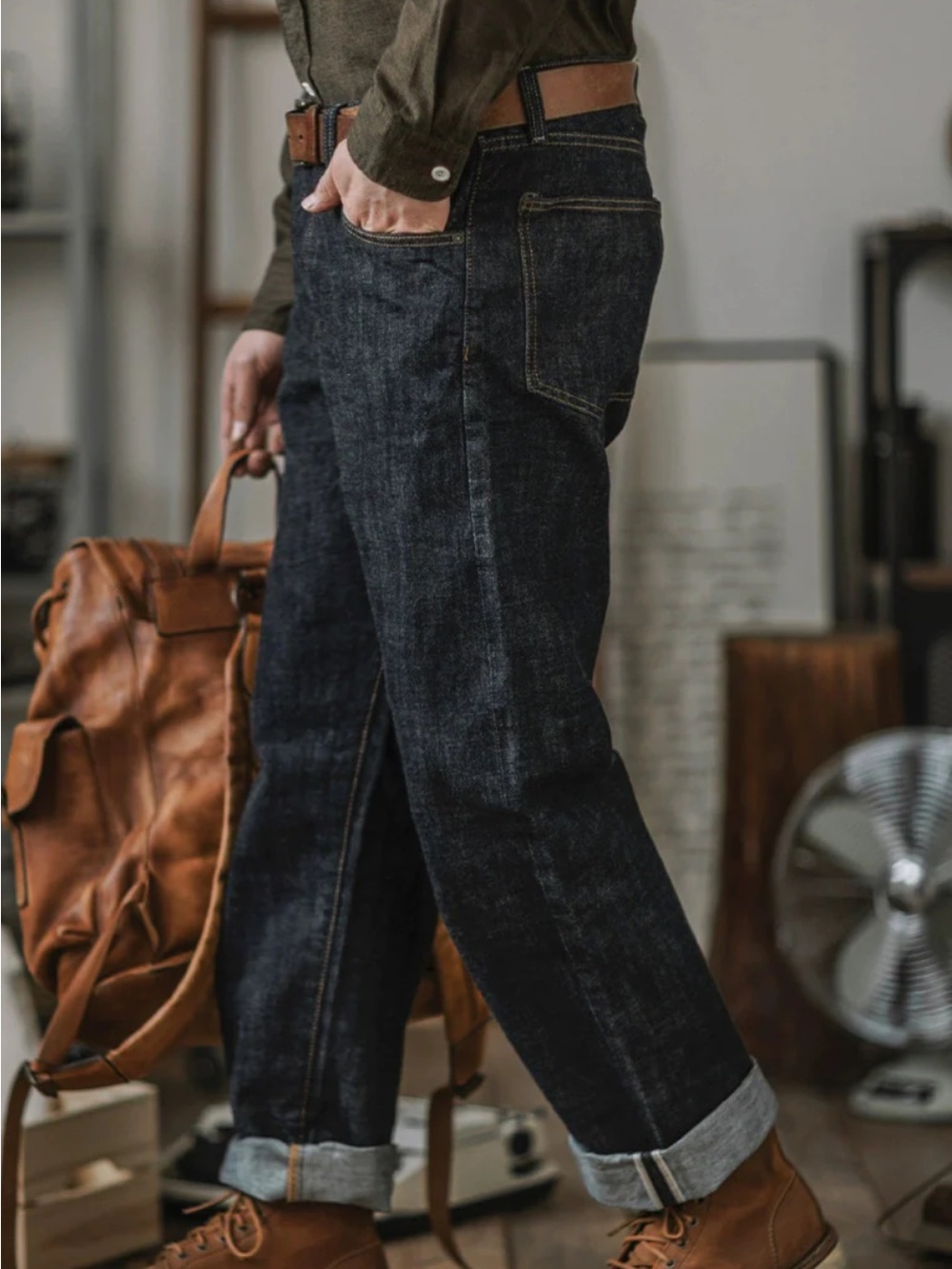 Men's Madepants Selvesge Indigo Straight-Leg Jeans - Classic Fit